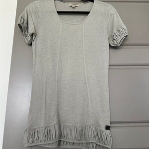 Burberry Gray Ruched Short Sleeve T-Shirt